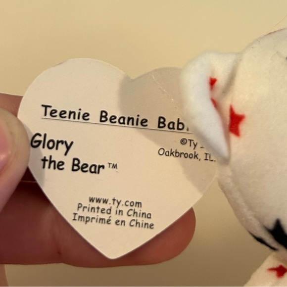 NWT Original TY Beanie Baby 1997 Glory The Bear With Matching Teenie Bear - Picture 8 of 12